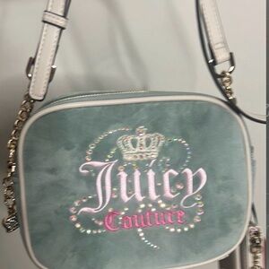 Juicy Couture Mint Green Crossbody Bag W/ small attached bag in pictures